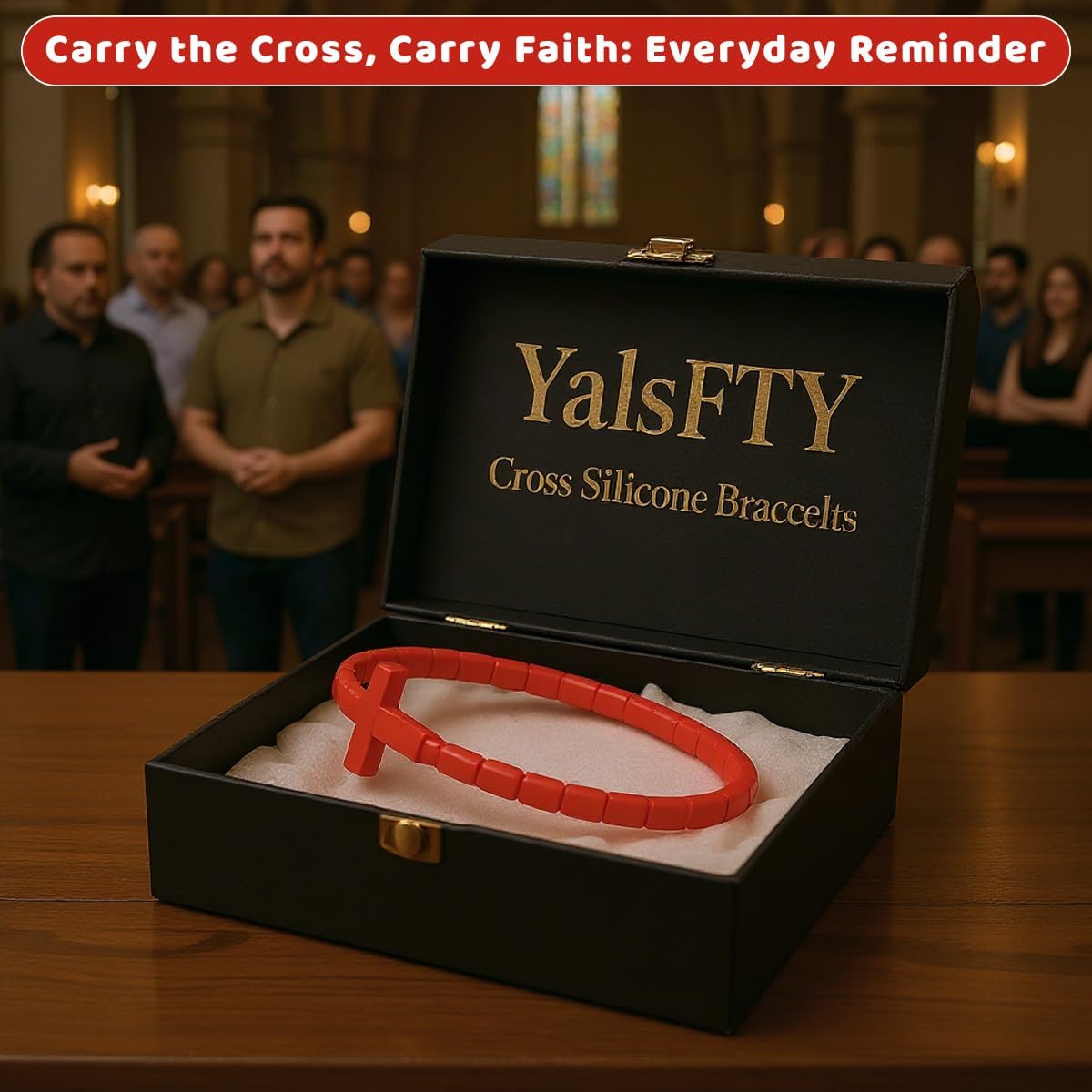 Thumbnail 5 de YalsFTY Silicone Cross Bracelets, 2.43-inch inner diameter