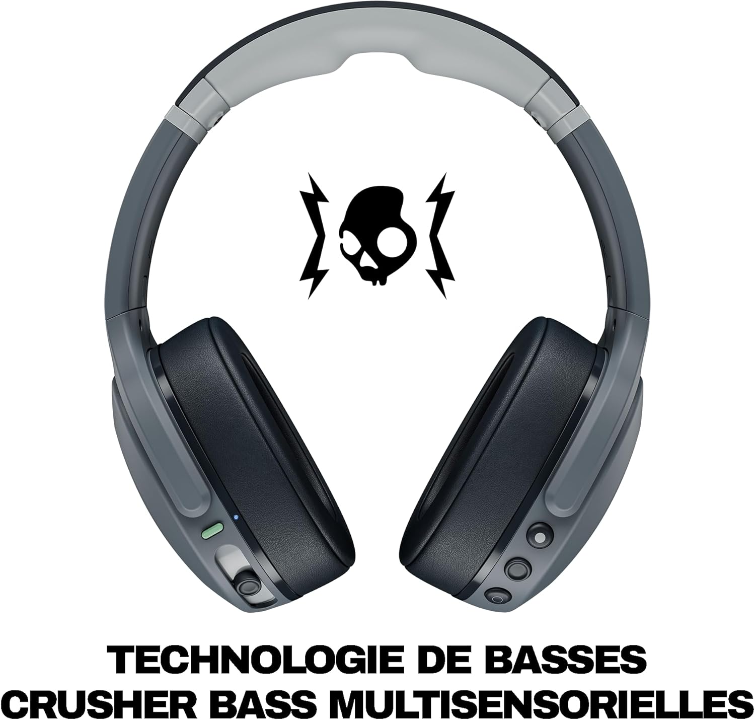 Thumbnail 1 de Skullcandy Crusher Evo casque sans fil Bluetooth avec basses multisensorielles – Gris