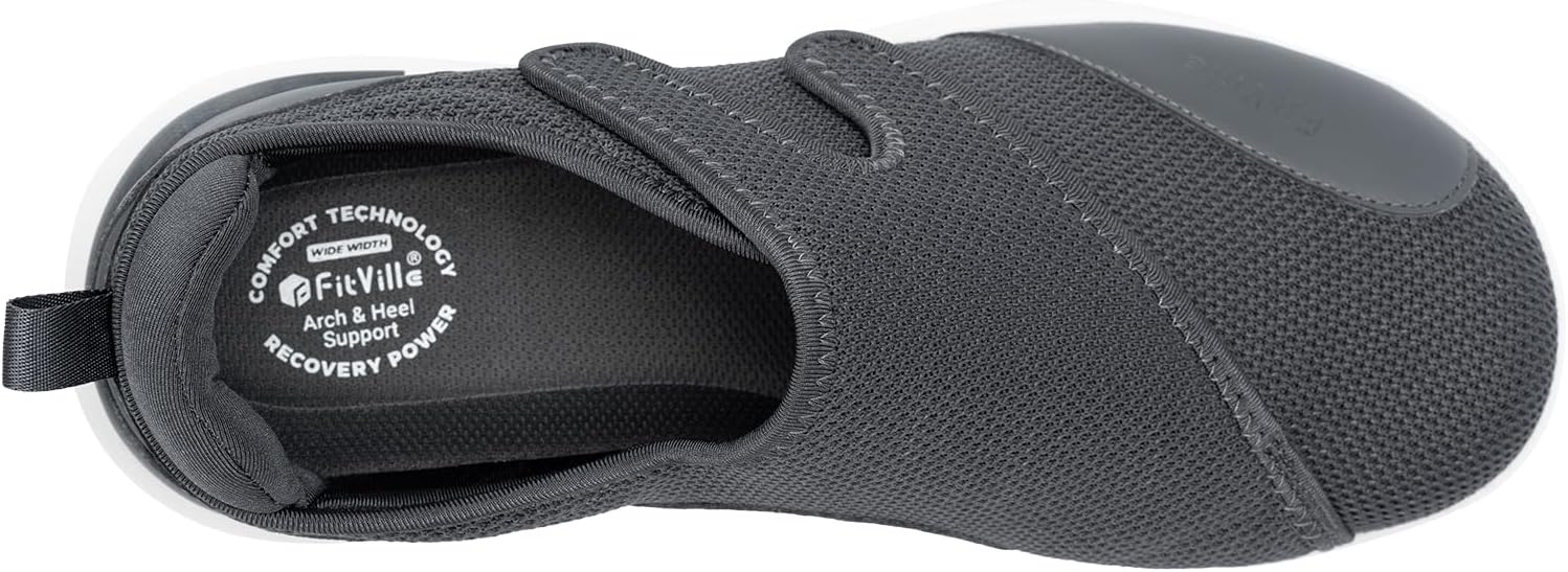 Thumbnail 6 de FitVille Extra Weite Reha-Schuhe für Herren mit Klettverschluss – Walking- & Pflege-Hausschuhe für sensible Füße