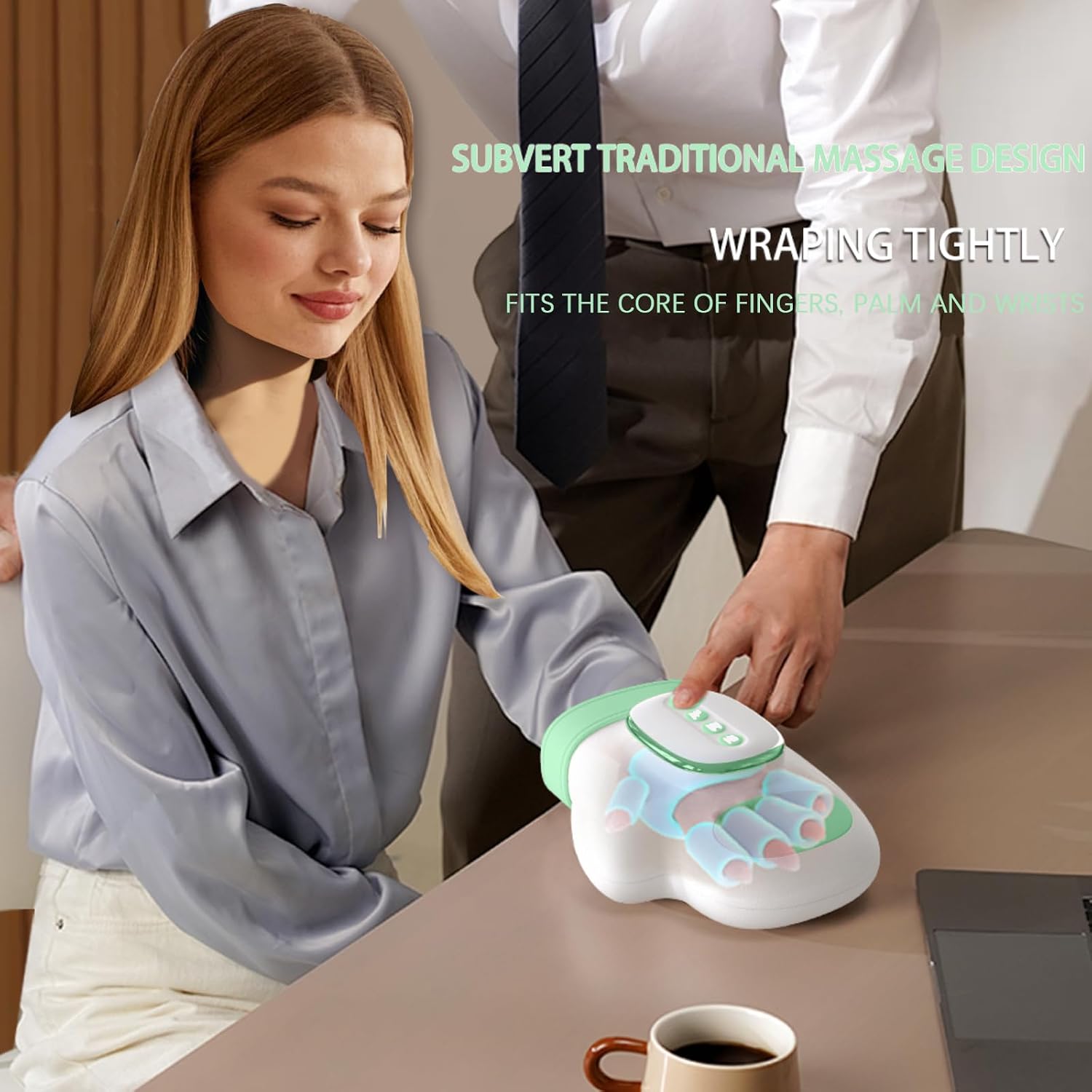 Thumbnail 6 de ideallife handmassageapparaat met warmte, 14 luchtkussens en 3 massagemodi