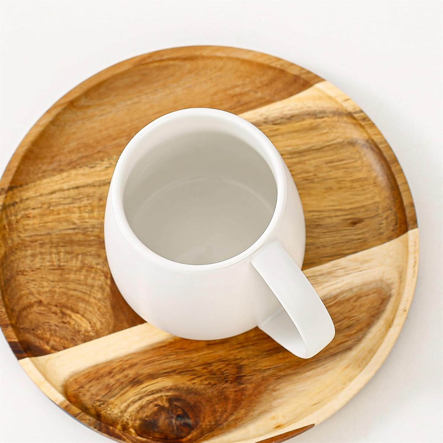 Thumbnail 6 de TREEWOO Classic Large Capacity Ceramic Belly Mug 380ml/13oz – Nordic Matte Finish, White Interior