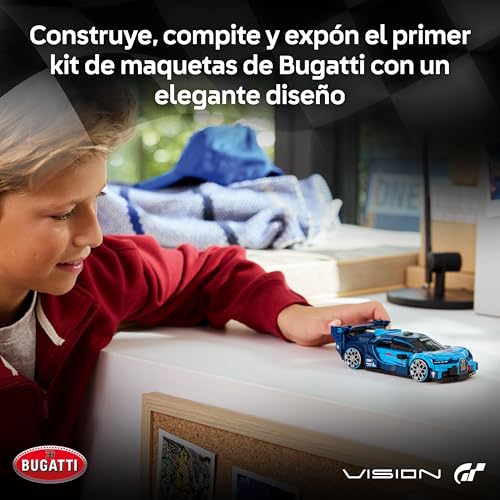 Detalle de LEGO Speed Champions 77253 Bugatti Vision GT, coche hiperdeportivo de construcción