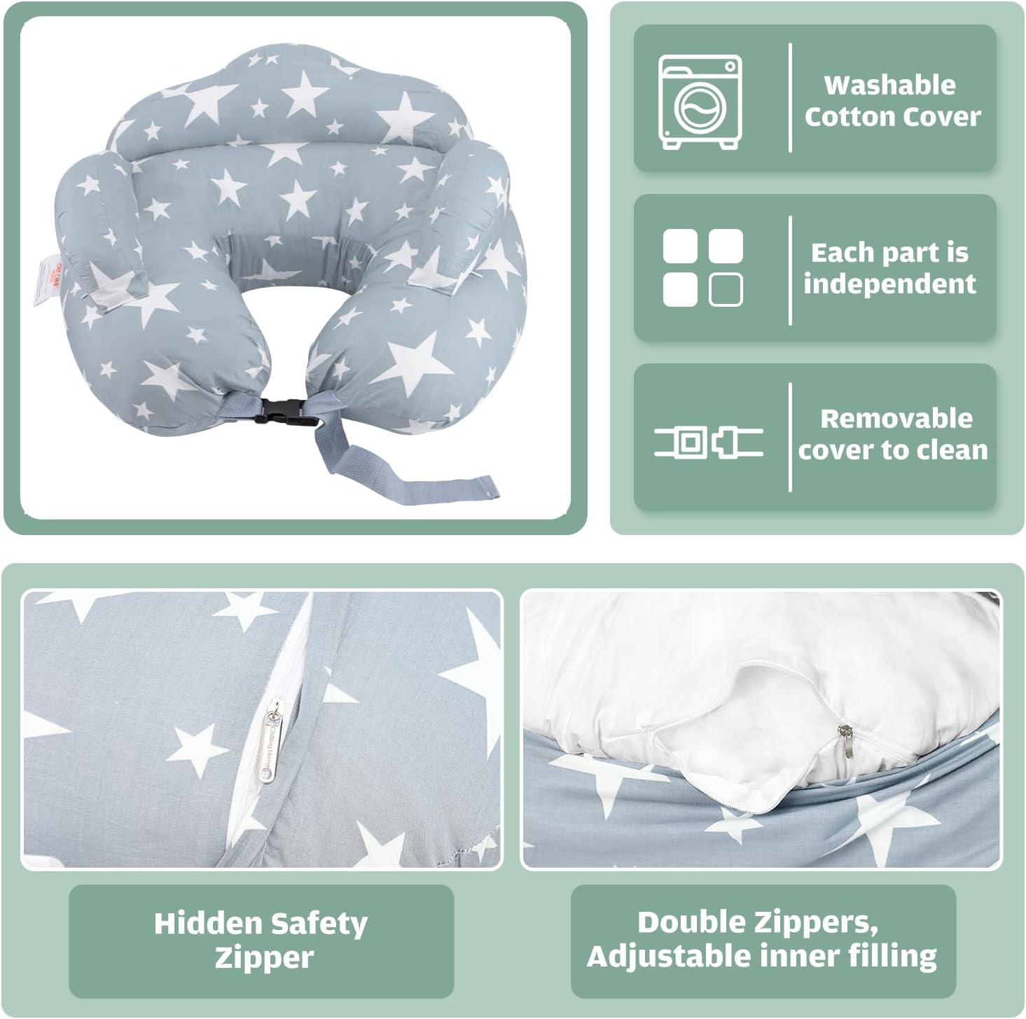 Thumbnail 6 de Chilling Home Coussin Allaitement XXL – Support ergonomique pour Bébé et Maman