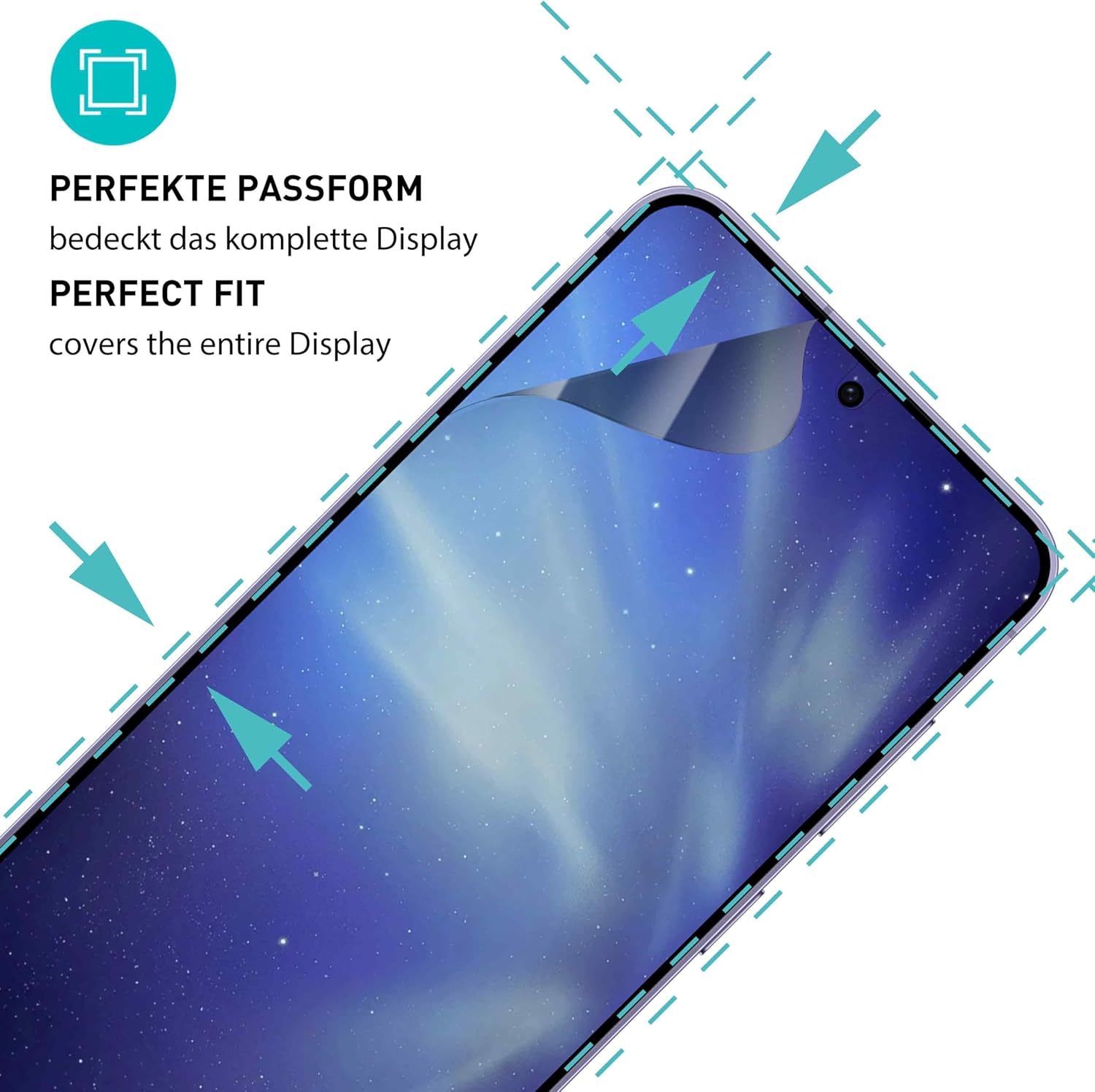 Thumbnail 1 de SmarTect TPU Privacy Screen Protector for Samsung Galaxy S25, 2-Pack
