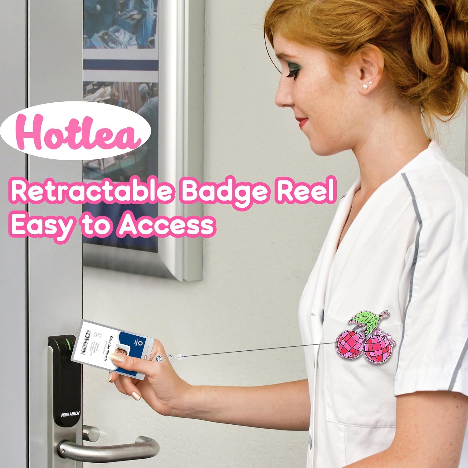 Thumbnail 3 de Retractable Nurse Badge Reel with 24-Inch Cord