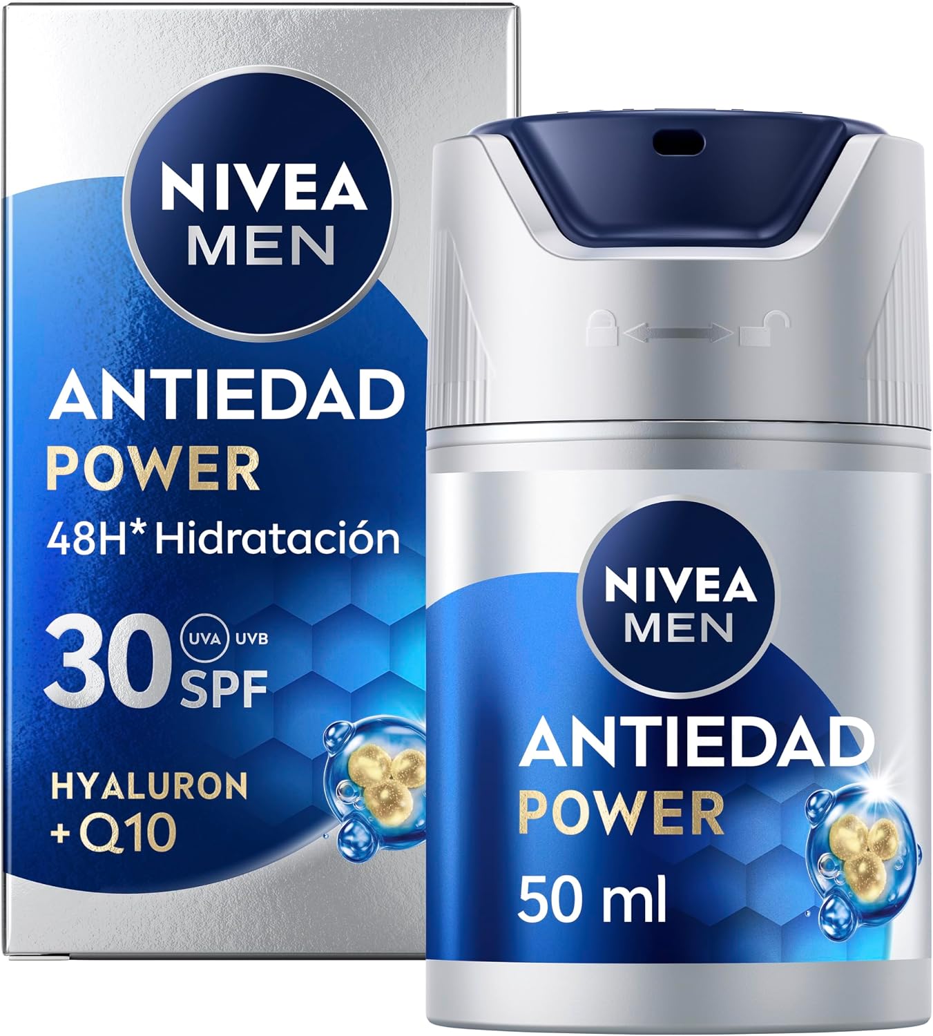 Detalle de NIVEA MEN Hyaluron Crema Hidratante Antiedad FP15 50 ml