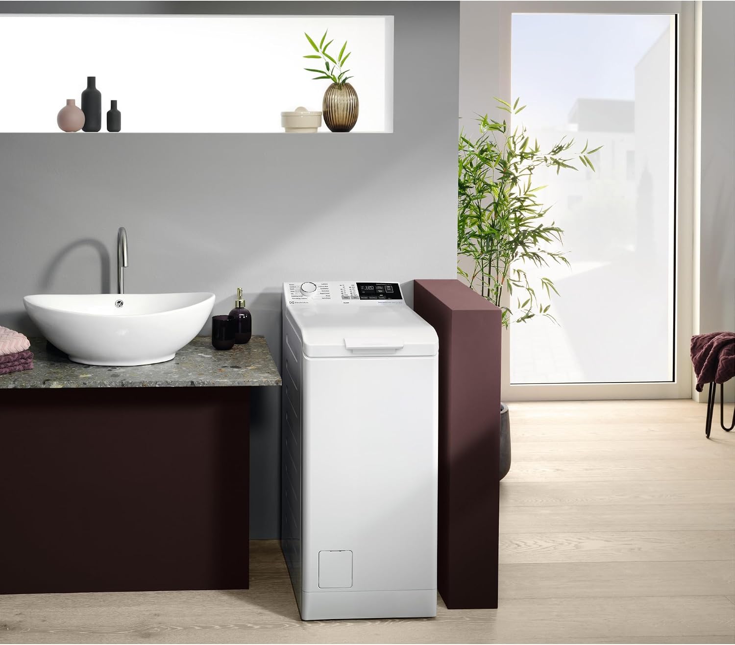 Detalle de Electrolux EW6T437A Lavatrice a Carica dall'alto 7 kg: stile, efficienza e tecnologia SensiCare
