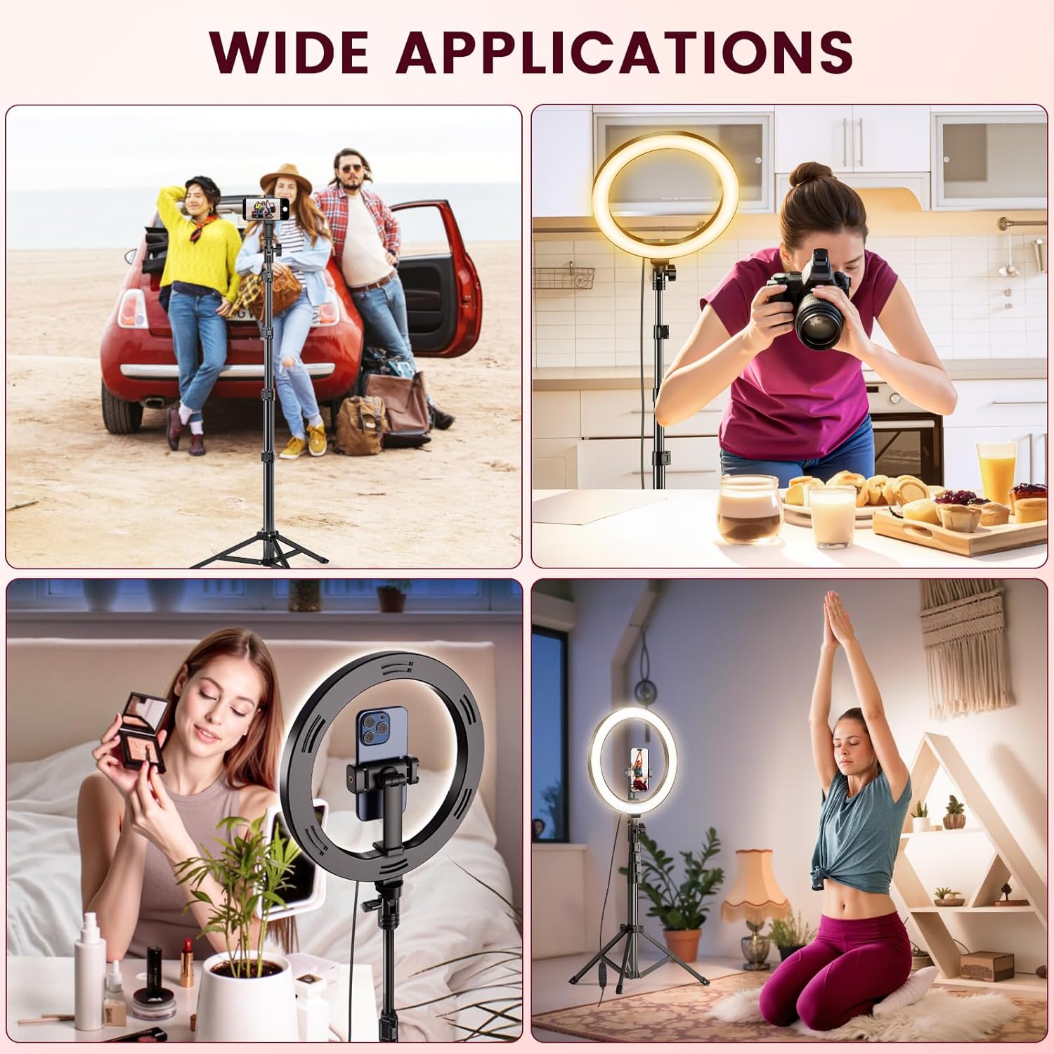 Thumbnail 6 de 10 Zoll Ringlicht 61 Zoll Stativ für Videos