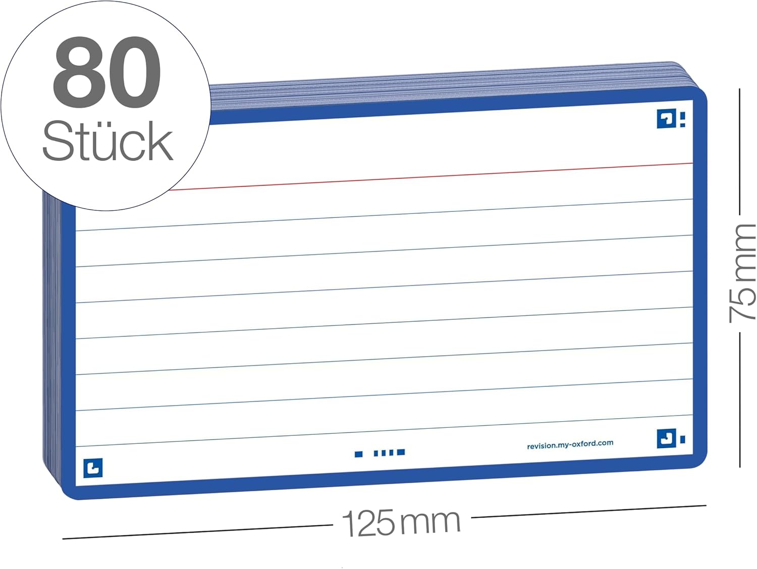 Detalle 2 de Oxford Flash 2.0 80 fiches Bristol Bleu