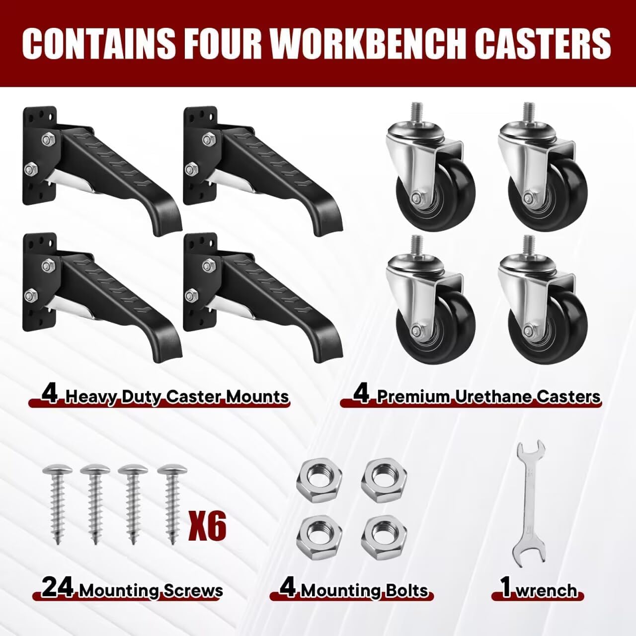 Thumbnail 6 de Yeabett Castor Wheels 320KG: Heavy-Duty Retractable Casters (Set of 4) for 360° Mobility
