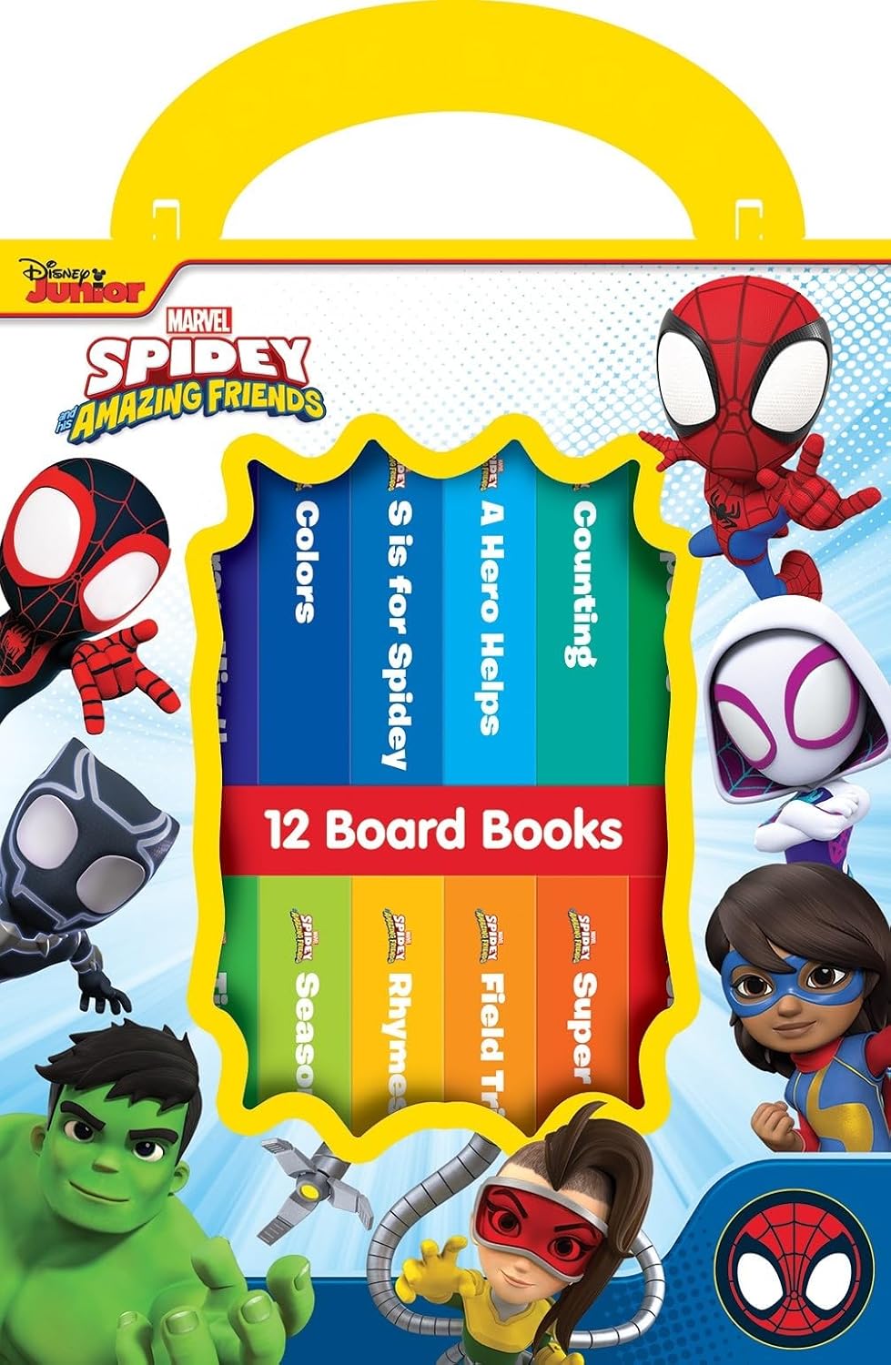 Detalle de PI Kids Marvel Spidey and His Amazing Friends My First Library, 12 Board Books