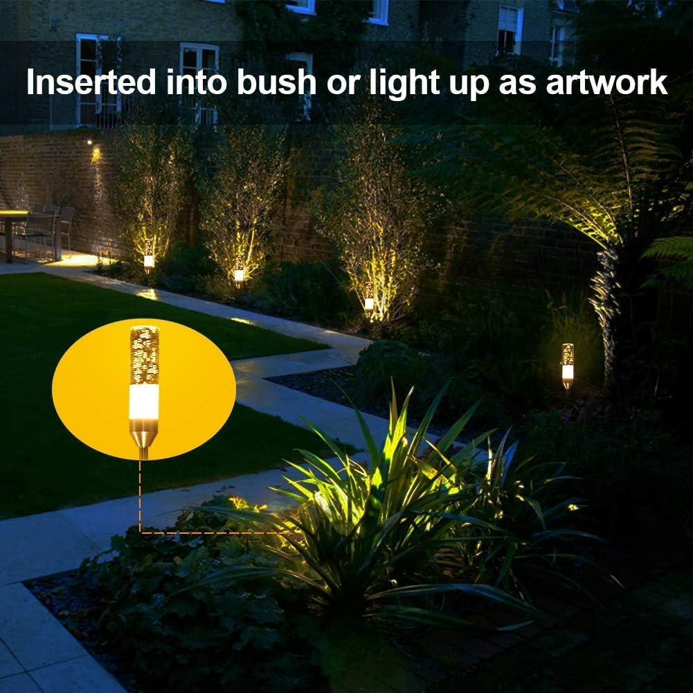 Thumbnail 2 de ECOWHO 6er Set Warmweiß LED Gartenbeleuchtung mit Erdspieß IP65 – wetterfeste Gartenstrahler, Erweiterbar
