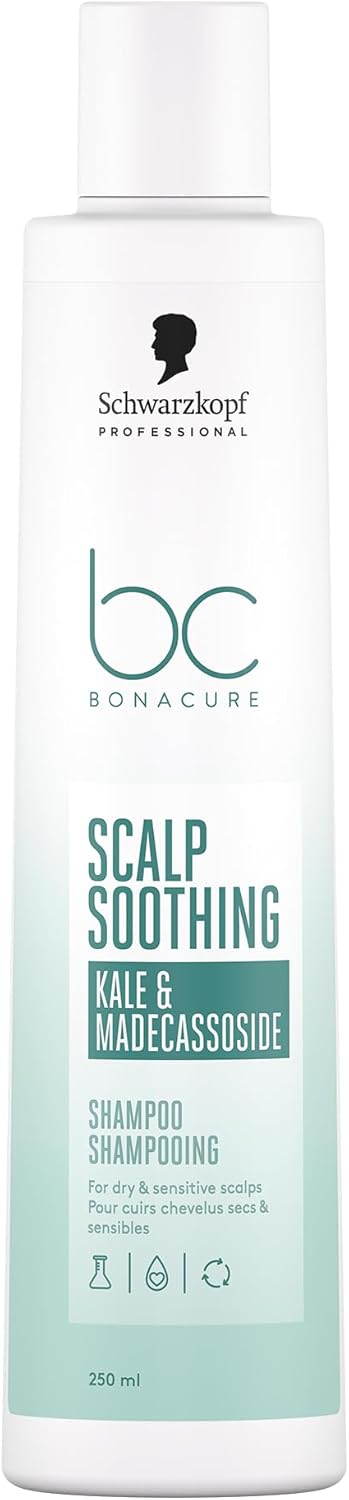 Schwarzkopf Professional Bonacure Soothing Shampoo for Dry, Sensitive Scalp (Kale & Madecassoside) 250 ml