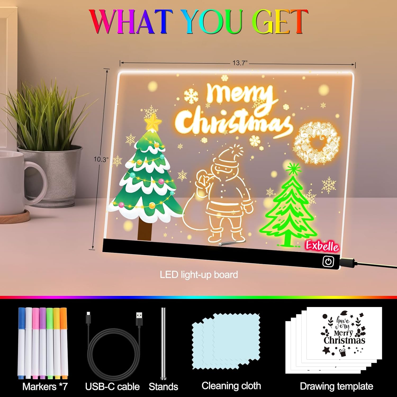 Detalle de Exbelle LED Drawing Board, 14-Inch