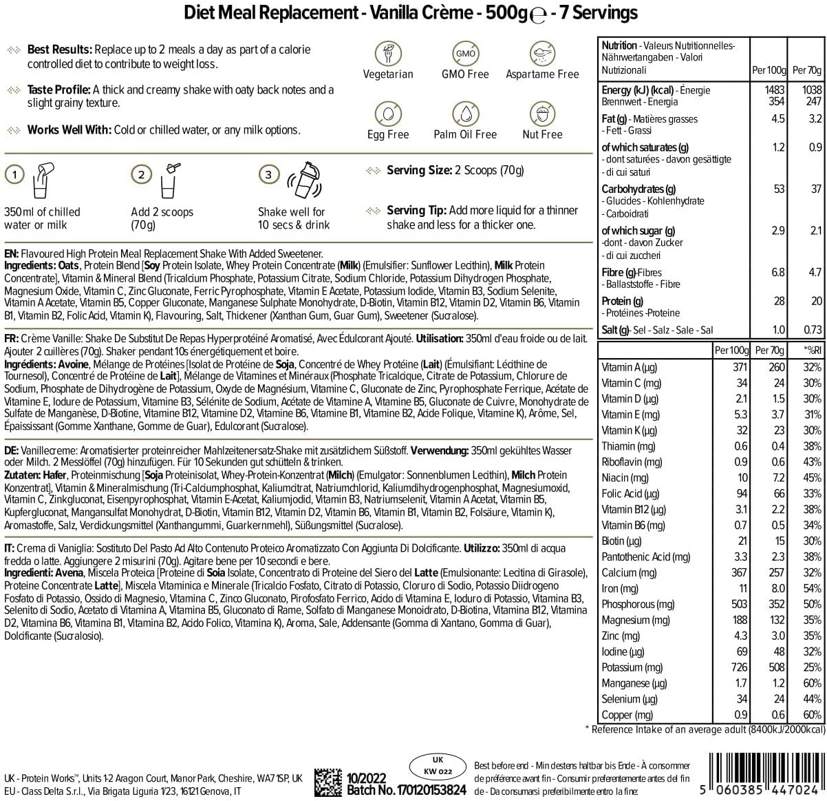 Thumbnail 5 de THE PROTEIN WORKS Sustituto de Comida Saludable 🍦 500g