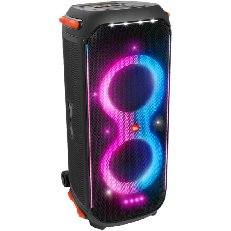 Detalle de JBL PartyBox 710: altavoz inalámbrico 800 W con iluminación y reparto de sonido para fiestas