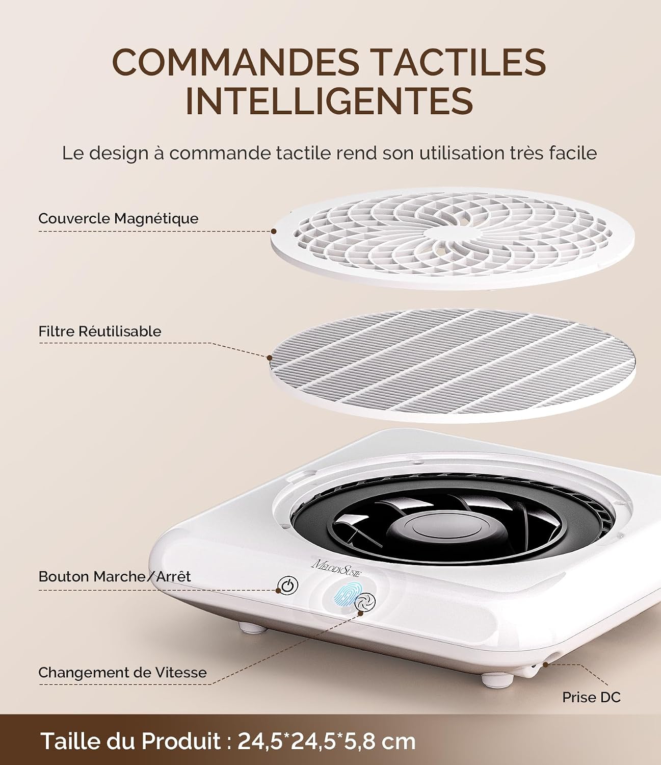 Detalle 2 de MelodySusie Aspirateur Ongles Professionnel 💅