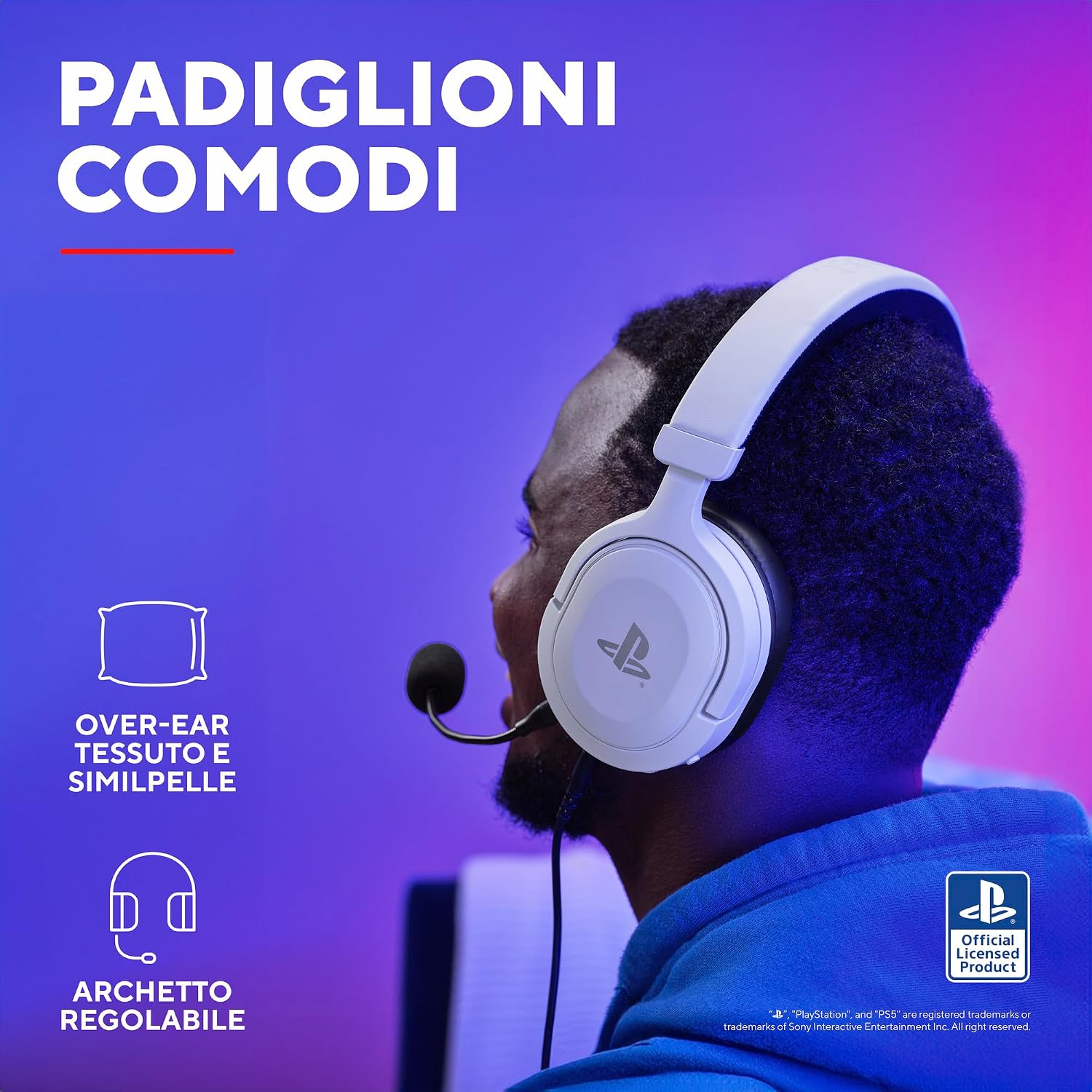 Thumbnail 3 de Trust Gaming GXT 498W Forta: cuffie ecosostenibili con licenza PS5 per PS5/PS4