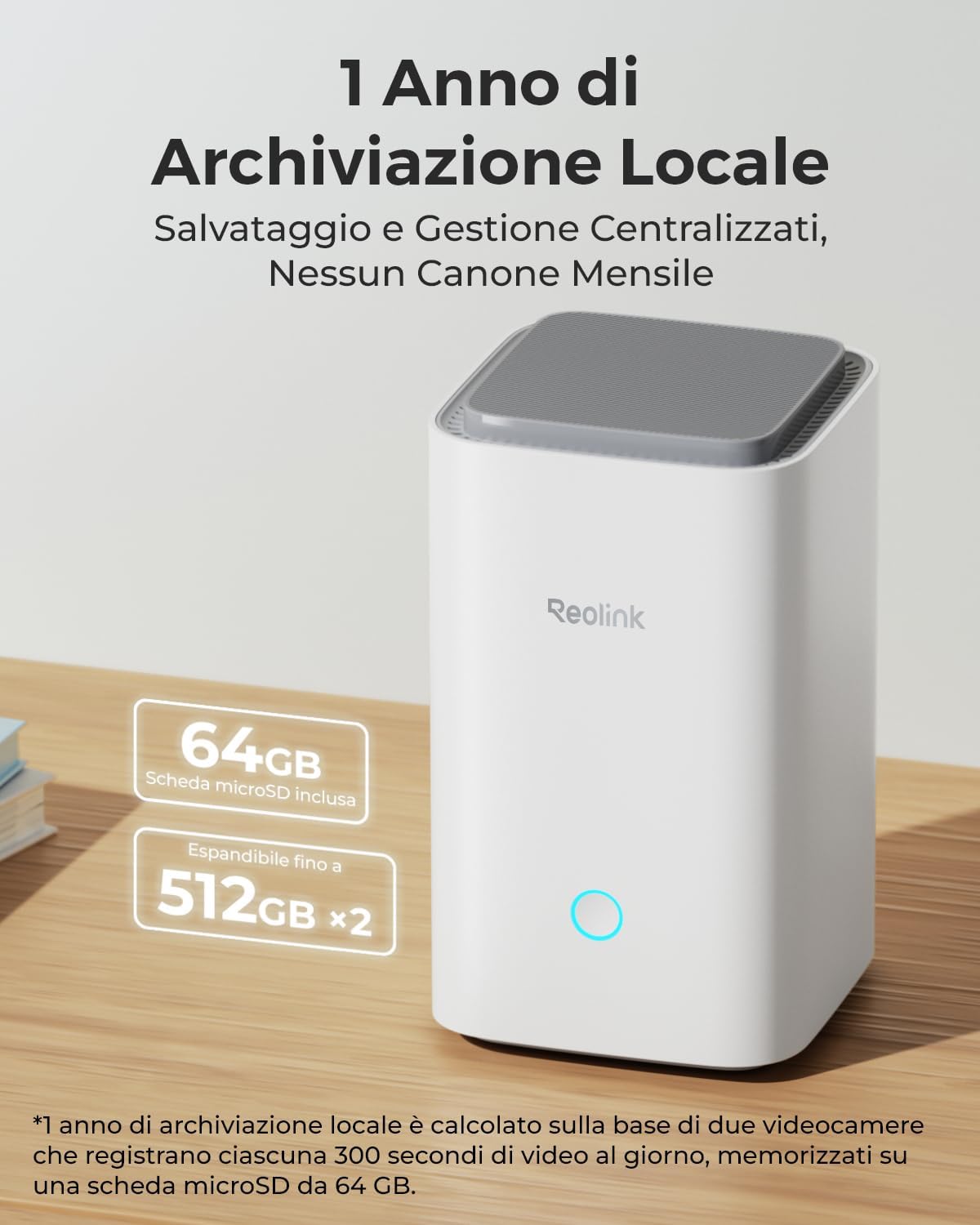 Detalle de Reolink 4K 360° PTZ Telecamera Wi‑Fi Esterno Kit, Senza Fili con Home Hub