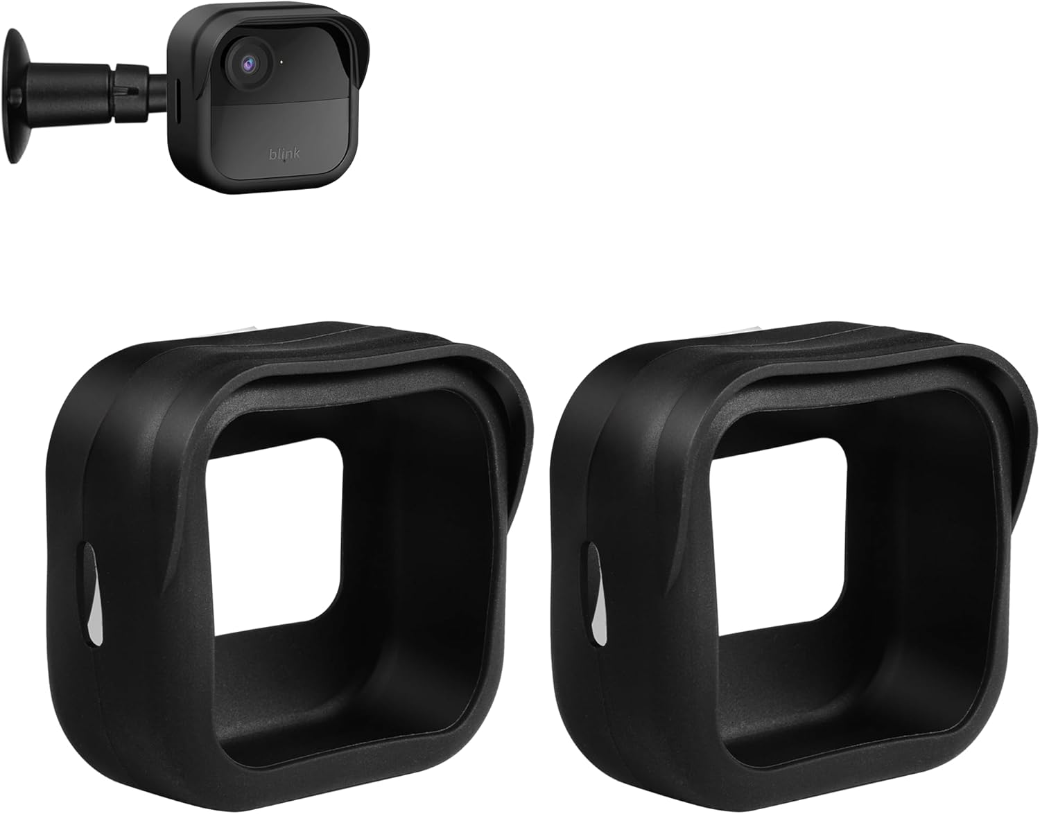 Silikon-Schutzhülle für All-New Blink Outdoor 4 (4. Generation) – wetterfeste Hülle mit Hutkrempe, 2 Stück