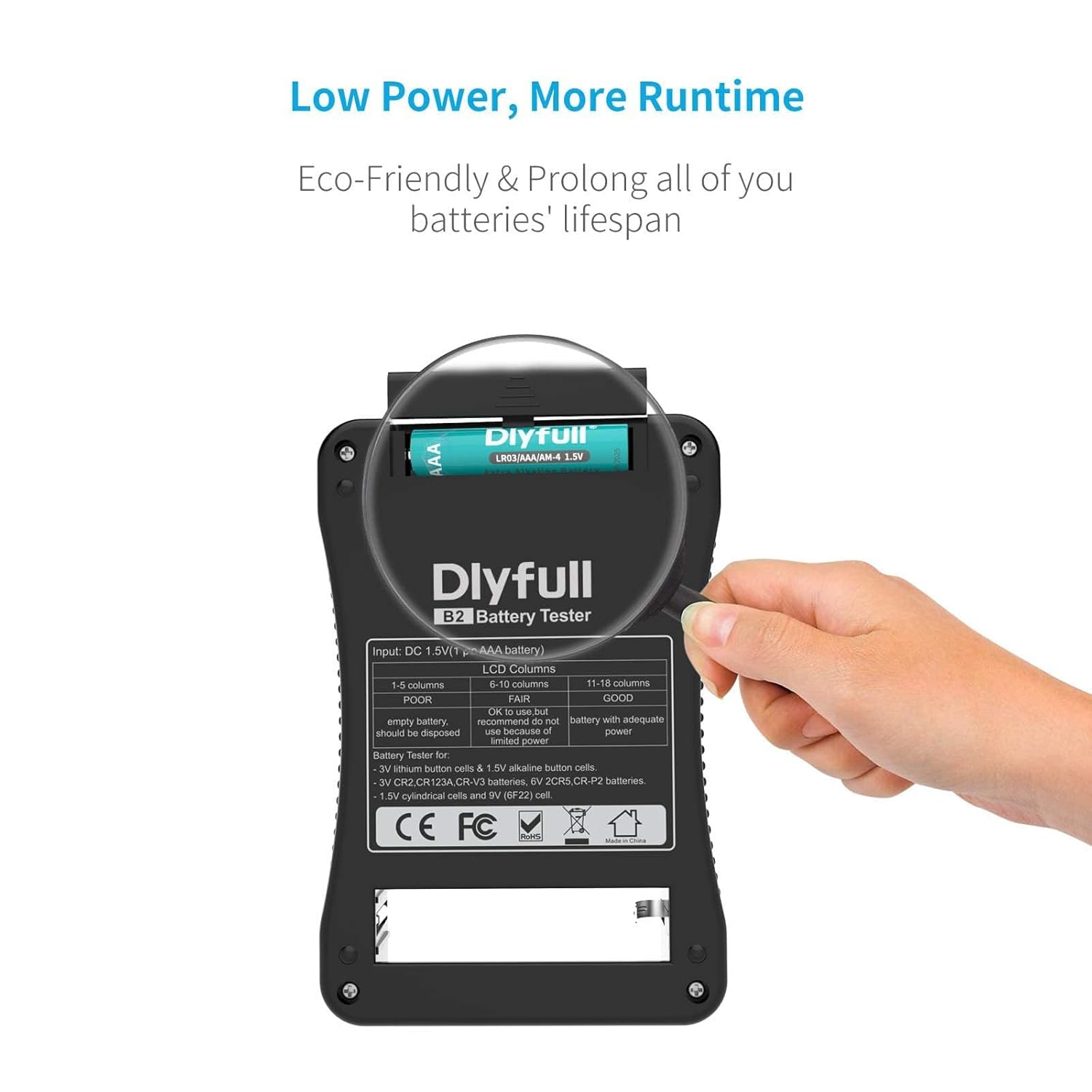Thumbnail 4 de Dlyfull Battery Tester LCD for AA AAA 1.5V