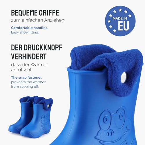 Detalle de Ladeheid EVA Kinder Gummistiefel LA-CA-04 Blau/Marineblau – Gefüttert, thermo, leicht