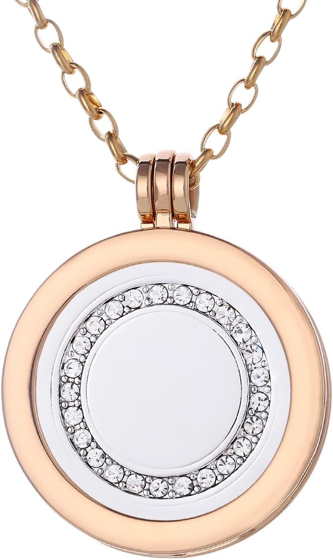 Thumbnail 6 de Morella Collana Donna 70 cm in Acciaio Inossidabile Dorato con Moneta Intercambiabile da 33 mm