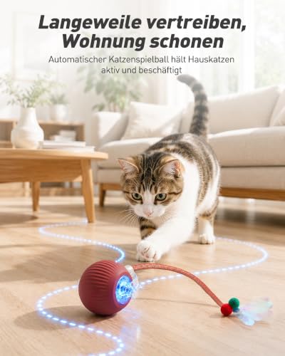 Thumbnail 2 de Interaktives Katzenspielzeug Ball von RZPTL – Elektrischer Katzenspielball für drinnen