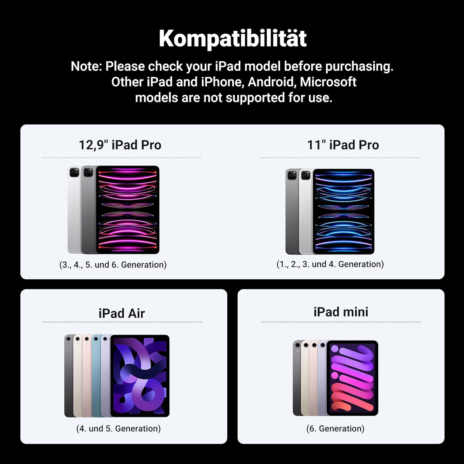 Thumbnail 6 de UGREEN Stift für iPad 2. Generation – magnetisch, kabellos laden und Neigungserkennung