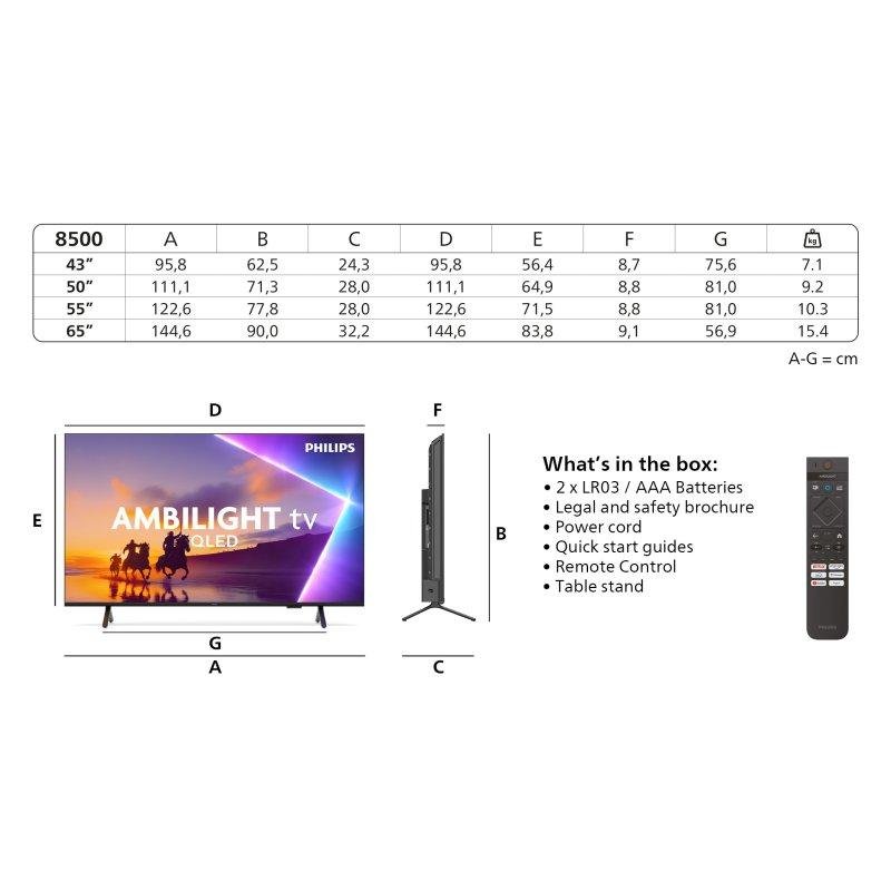 Detalle 2 de Philips 43PUS8500 TV 4K Ambilight