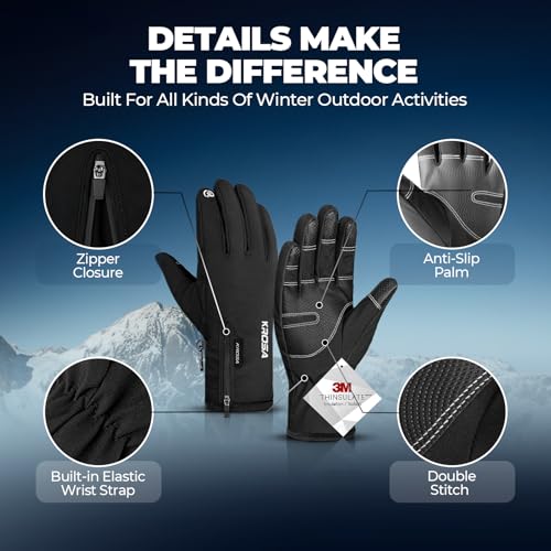 Thumbnail 4 de krosa 5-Layer Winter Gloves –20°F touchscreen-friendly
