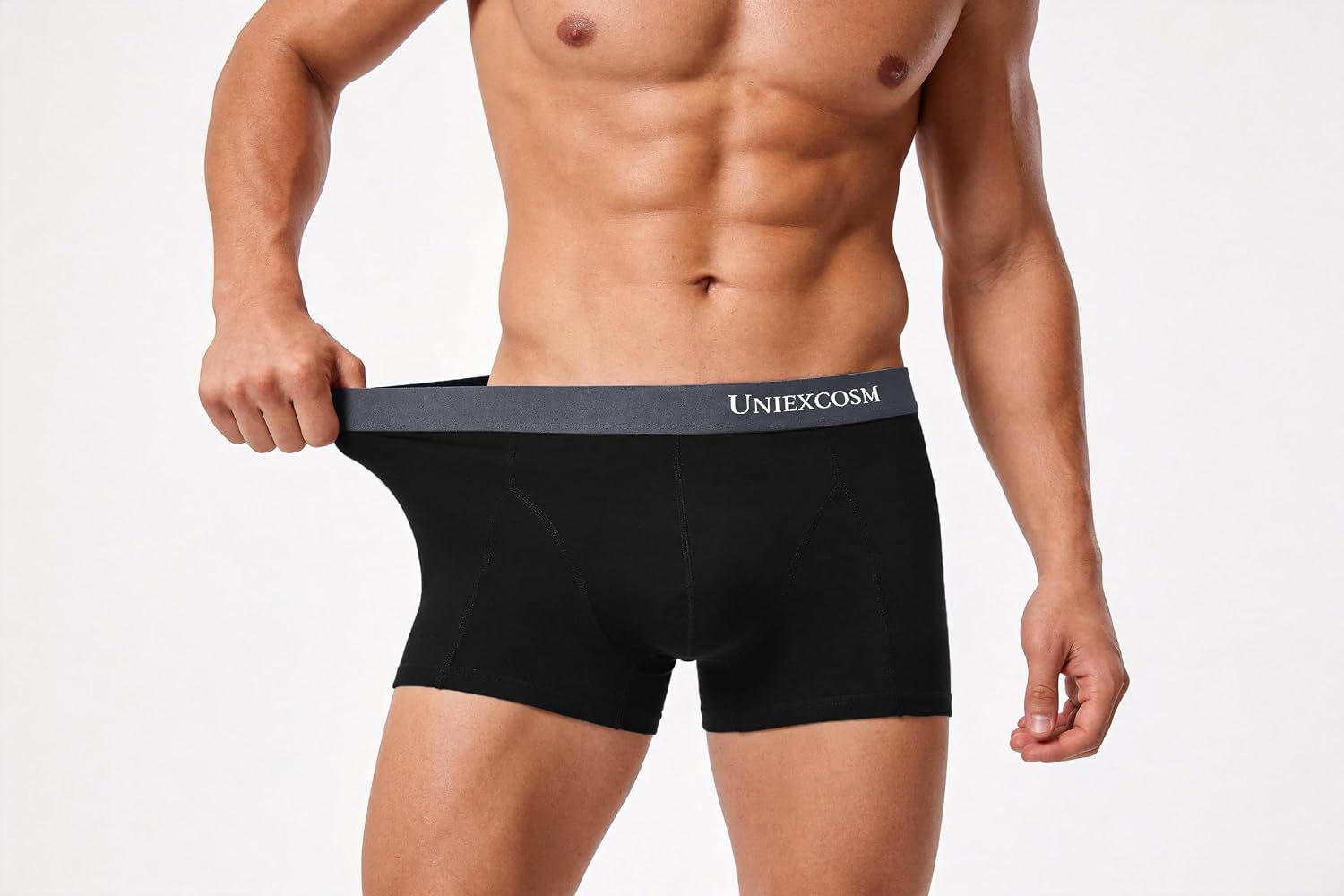 Thumbnail 6 de Uniexcosm Caleçon Homme en Coton – Pack 3 ou 4 pièces, coupe classique ajustée sans couture