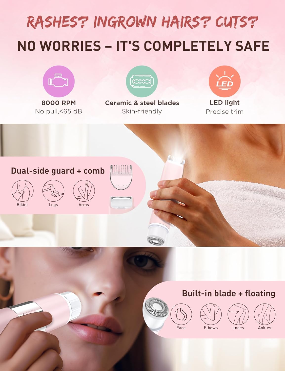 Thumbnail 2 de Bikini Trimmer Women 2-in-1 USB-C shaver for bikini area 🪒