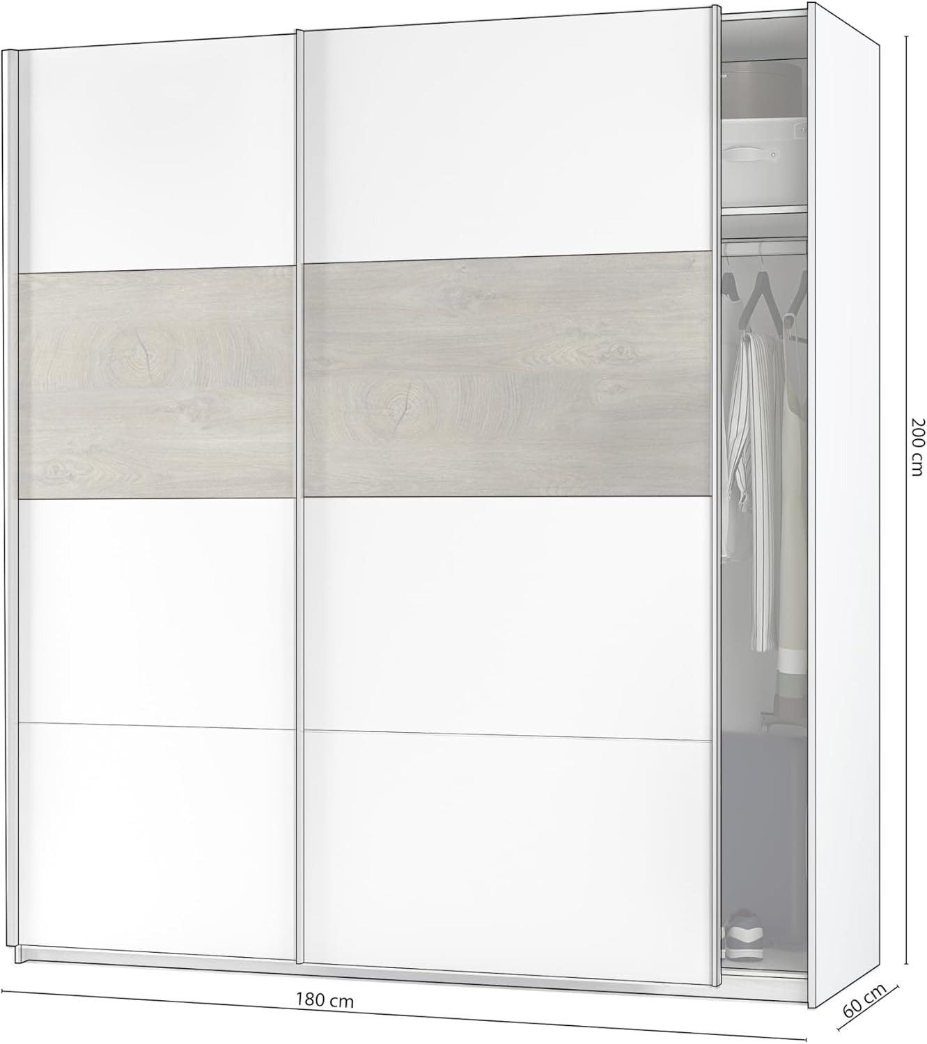 Thumbnail 2 de duehome Brike armario 2 puertas 180x200 cm