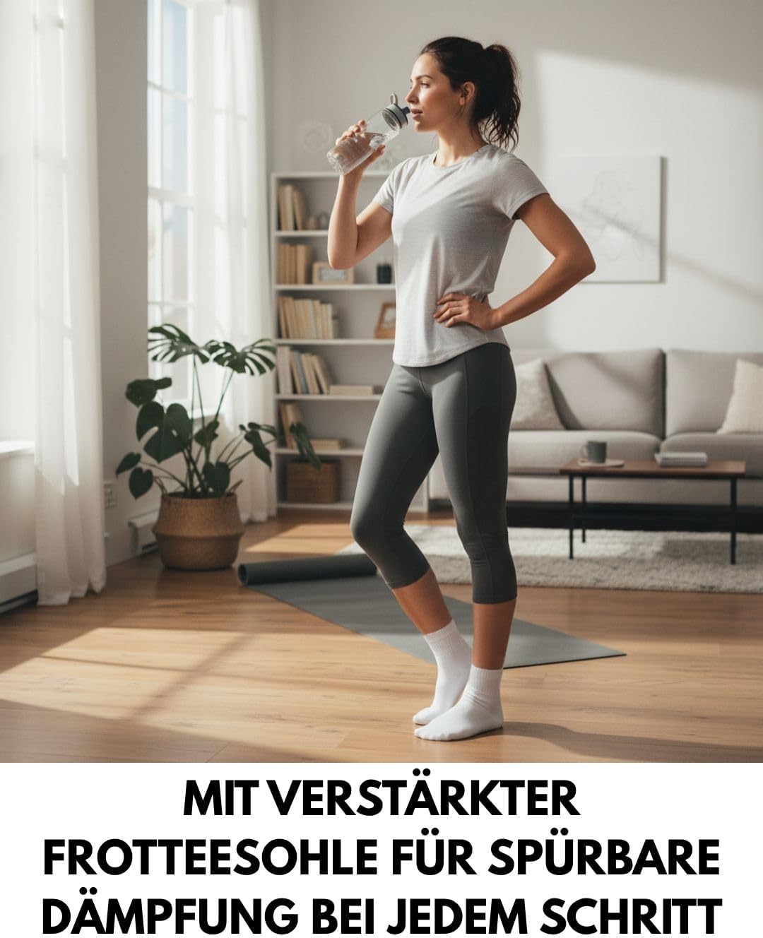 Detalle 2 de sockenkauf24 10 Paar kurze Sportsocken (Quarter) – atmungsaktive Tennissocken aus Baumwolle für Damen & Herren