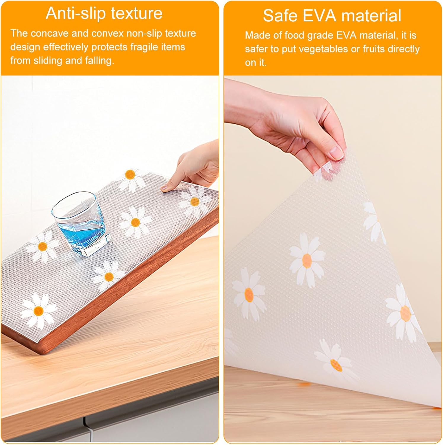 Thumbnail 6 de APOMOONS 30 × 300 cm antibakterielle Kühlschrankmatten (EVA, rutschfest, waschbar, zuschneidbar)