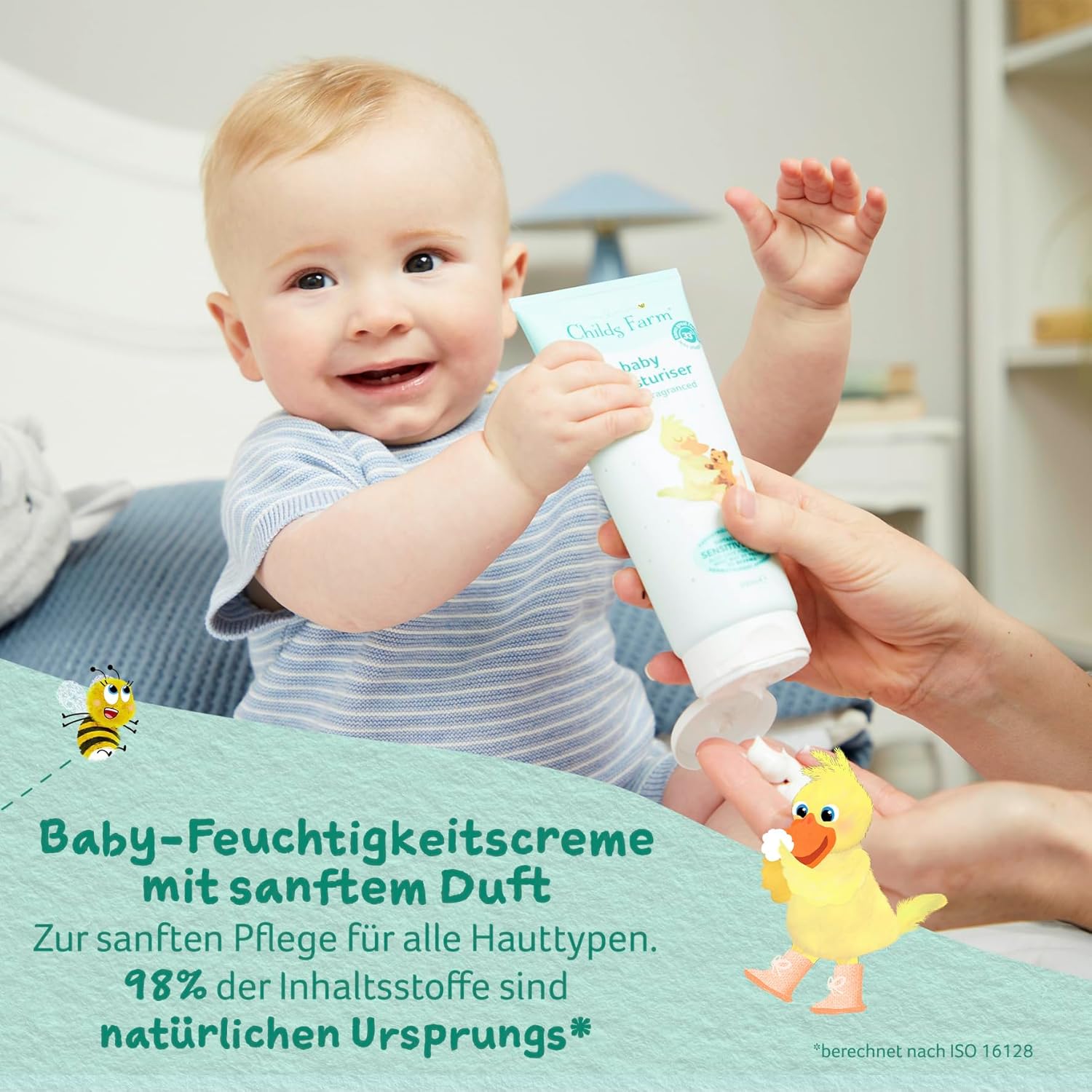 Thumbnail 2 de Childs Farm Baby-Feuchtigkeitscreme (200 ml) – leicht duftend für trockene, empfindliche & neurodermitisneigende Haut