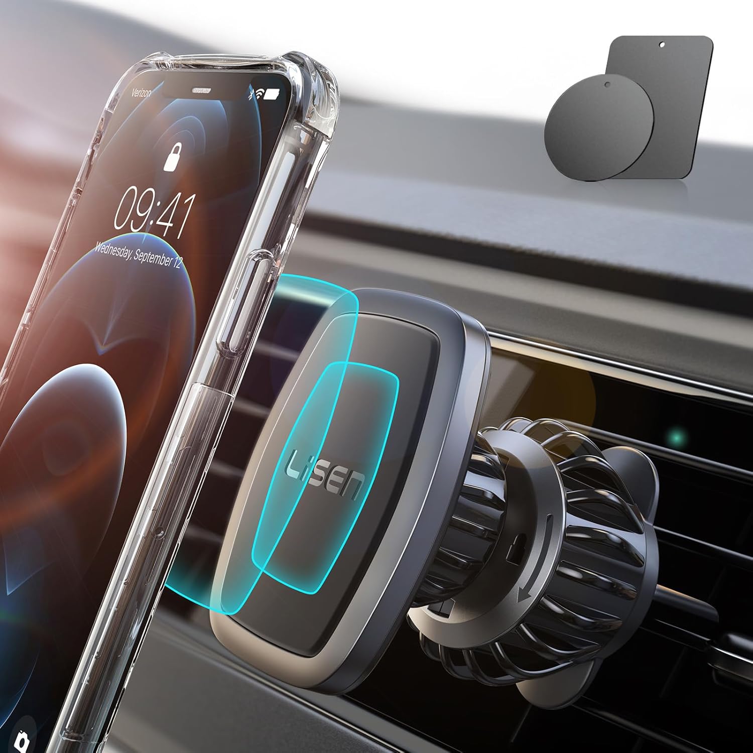 Detalle de LISEN Handyhalterung Auto 6 Magneten