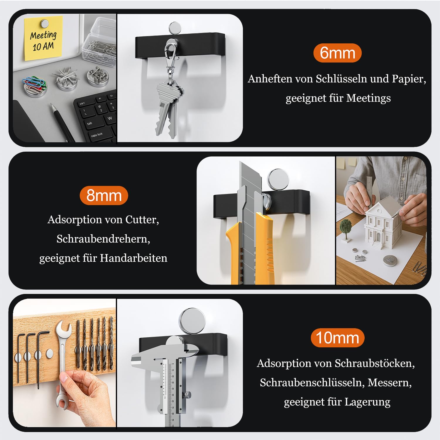 Detalle 2 de Mini Neodym Magnete 10×3 mm, 100 Stück