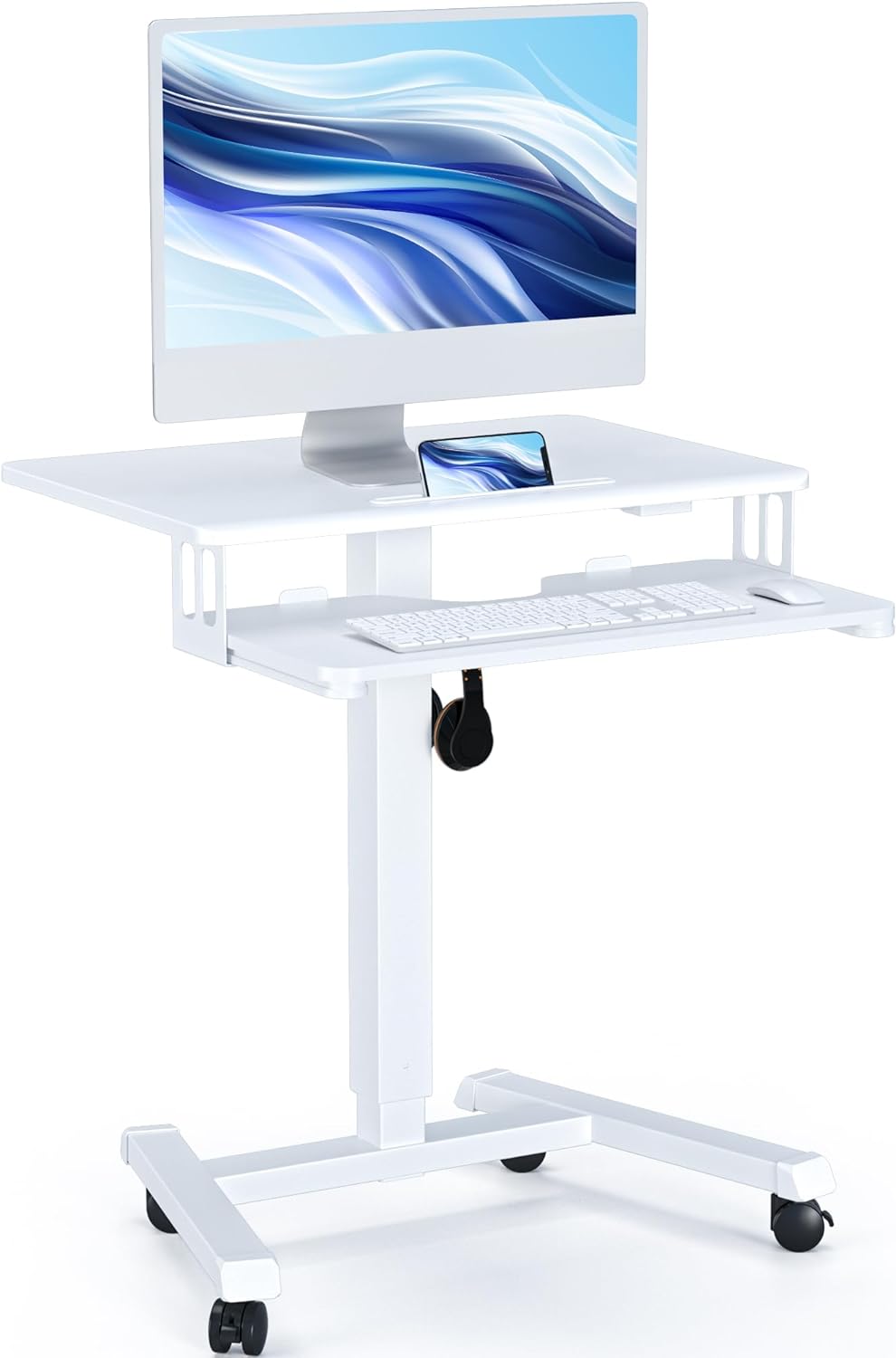 Detalle de Höhenverstellbarer BONTEC Schreibtisch 15 kg