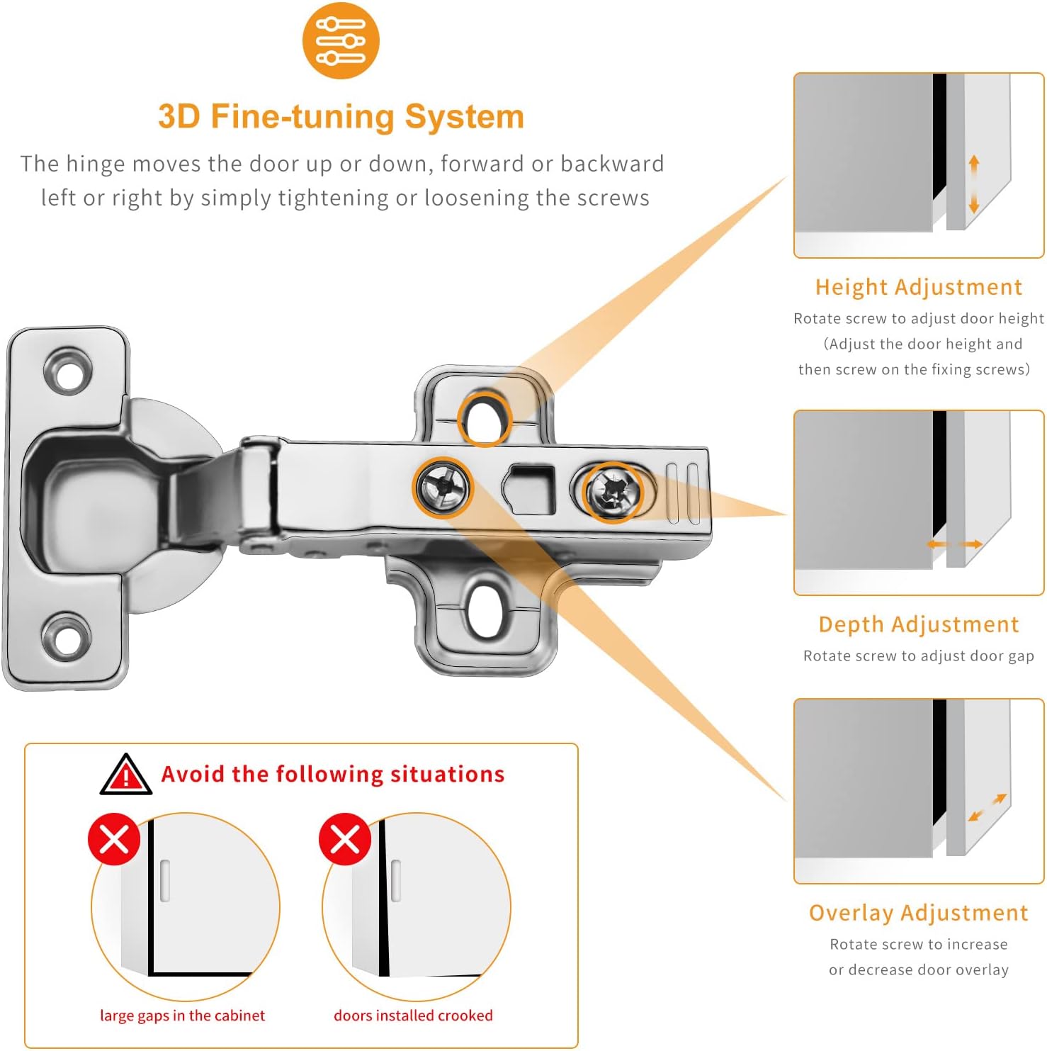 Detalle de Chibery 0760ac2f-fe3b-4d3e-8829-3d35d0f336bd Full Overlay Soft-Close Hinges