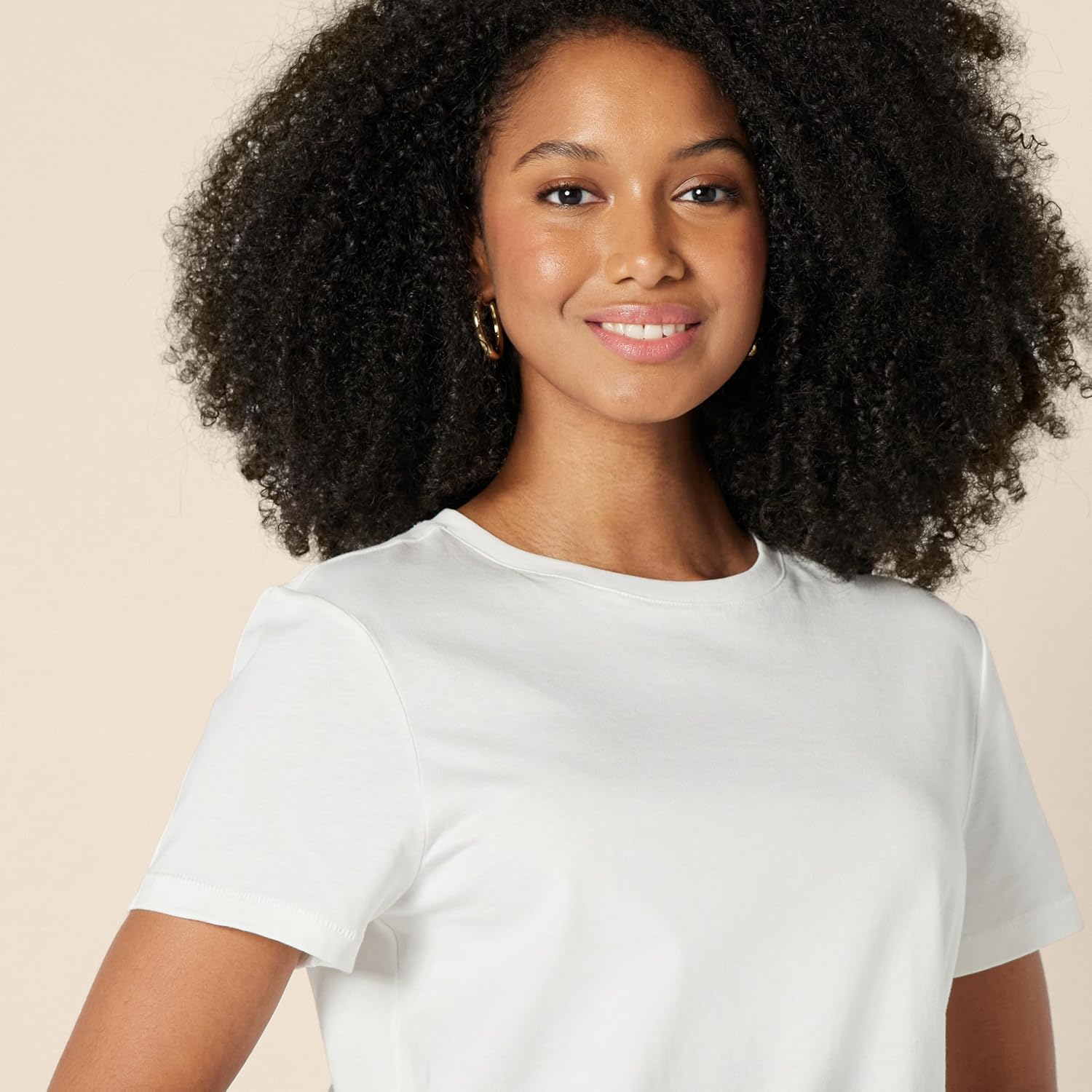 Detalle de Amazon Essentials Women's Regular Fit 100% Cotton Crewneck T-Shirt