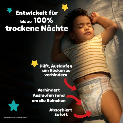 Detalle de Pampers Night Pants Größe 7 – 136 Windeln, 15kg+