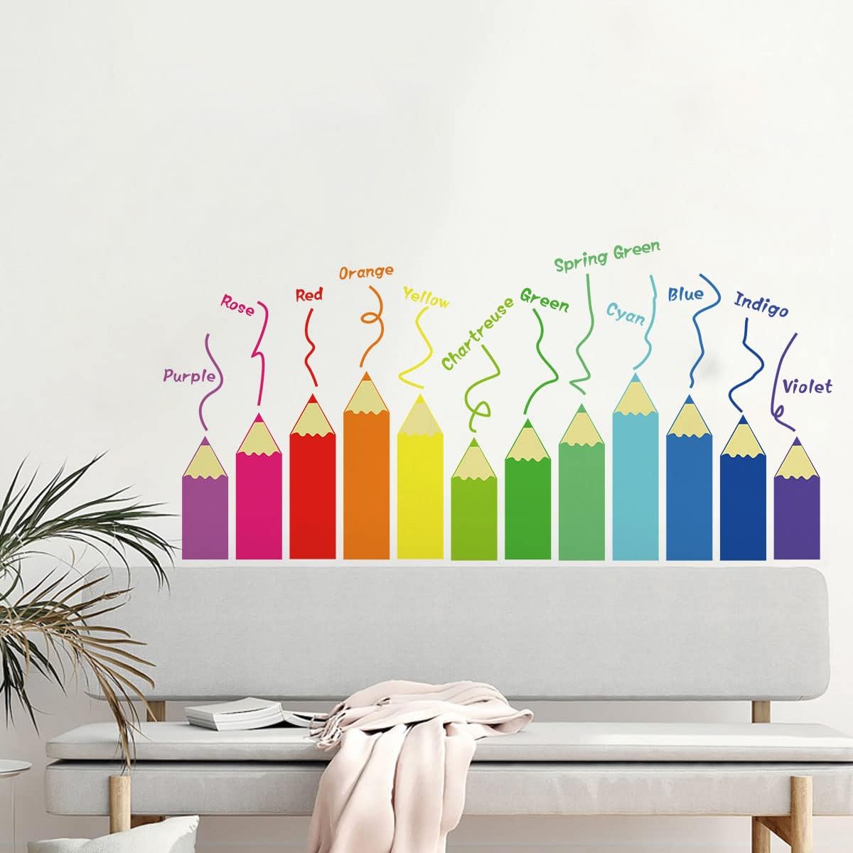 Detalle de Sroko Colourful Kids Wall Stickers, Reusable Vinyl Decals, 2 Sheets