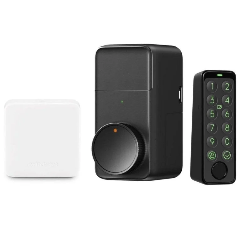 Detalle de Pack SwitchBot Lock Pro + Keypad Touch + Hub Mini: cerradura inteligente para control de acceso seguro
