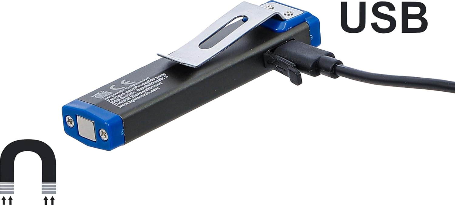 Detalle de BGS 85350: Mini torcia da lavoro in alluminio con COB-LED