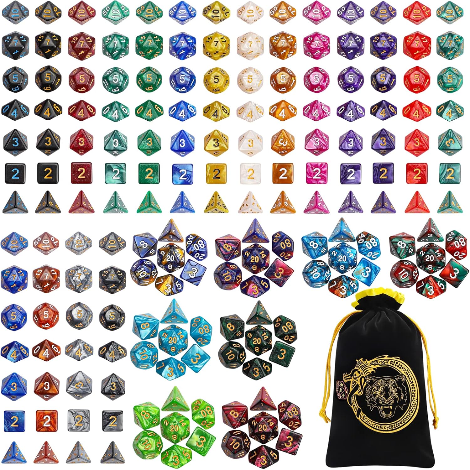 CiaraQ DND Dice Sets 182pcs