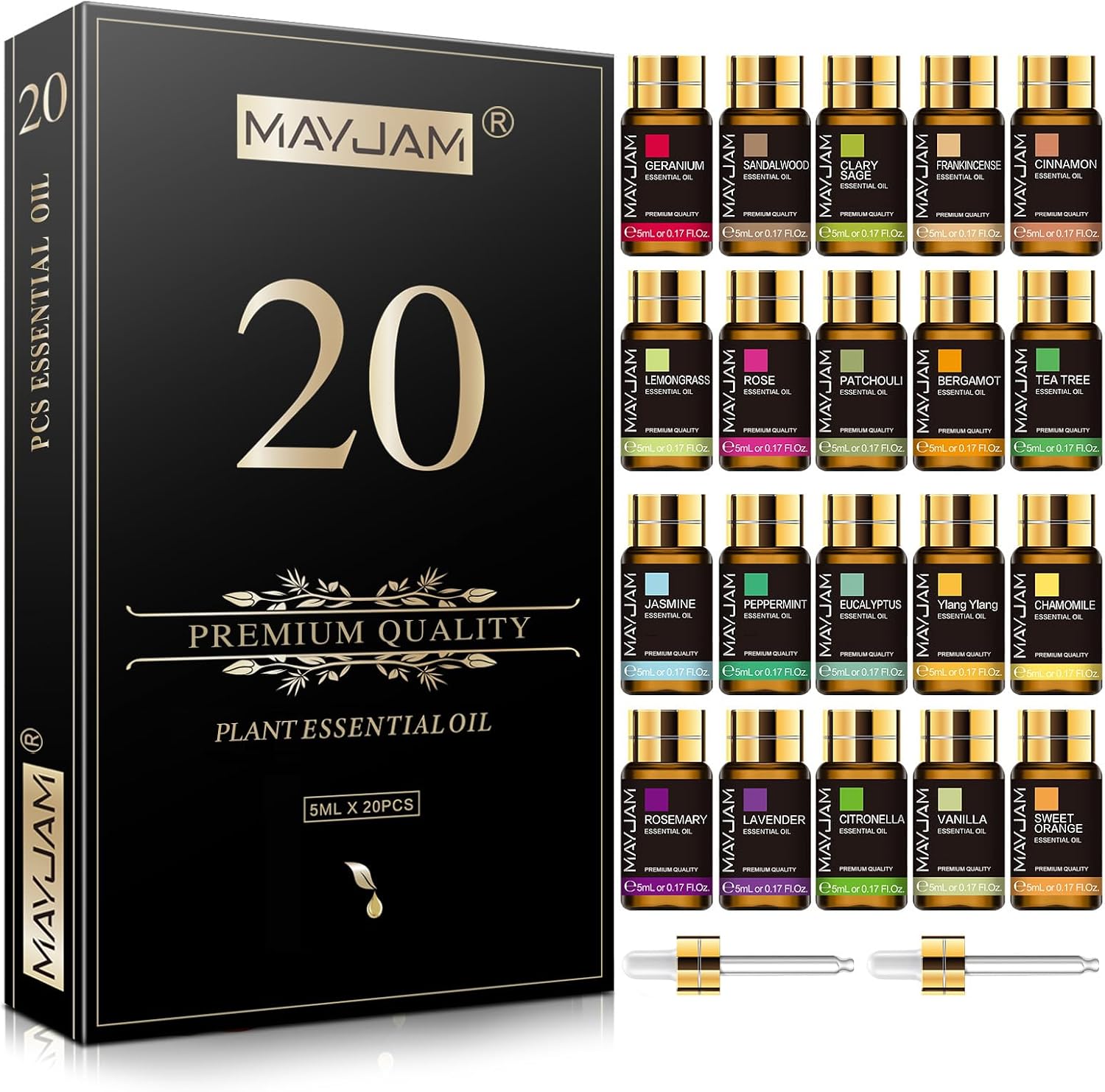 Detalle de MAYJAM Ätherische Öle Set 20 Stück