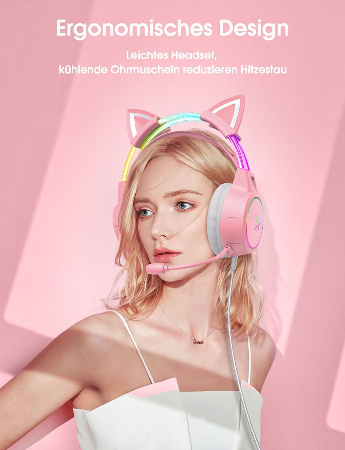 Thumbnail 6 de ONITOON Katzenohr Gaming Kopfhörer 50 mm