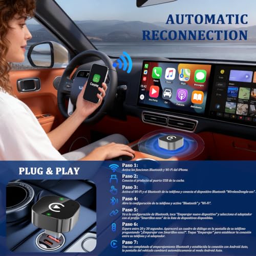 Thumbnail 8 de BSTOEM Adaptador inalámbrico 2 en 1 para CarPlay/Android Auto (Tipo-C/USB-A)
